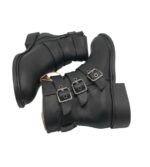 Ghete dama The Divine Factory 37, imitație de piele, negru - imagine 4