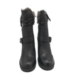 Ghete dama Refresh 39, imitație de piele, material textil, negru - imagine 3