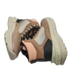 Ghete dama Calvin Klein 39, material textil, piele intoarsa, bej - imagine 4