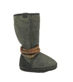 Cizme dama Emu 38, piele intoarsa, gri, imblanite