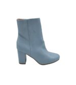 Botine dama BodyFlirt 38, imitatie de piele, albastru