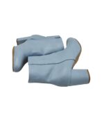 Botine dama BodyFlirt 38, imitatie de piele, albastru - imagine 4