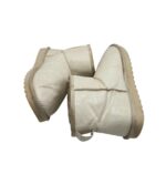 Cizme dama Ella Cruz 40, imitație de piele, alb, imblanite - imagine 4