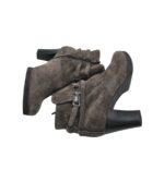 Botine dama Peter Kaiser 38, piele intoarsa, gri - imagine 4