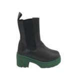 Ghete dama Wild Diva 39, imitație de piele, material textil, negru