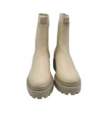 Botine dama About You 37, imitație de piele, material textil, bej - imagine 3