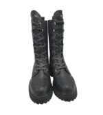 Ghete dama Gaudi , piele, material textil, negru - imagine 3