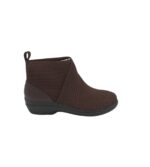 Botine dama Clarks , material textil, imitatie de piele, maro