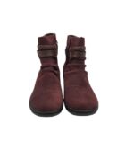 Botine dama Clarks 39 , piele intoarsa, maro - imagine 3