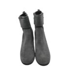 Botine dama Caprice 38, piele, gri - imagine 3