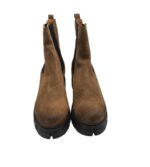 Ghete dama Felmini 42, piele intoarsa, maro - imagine 3