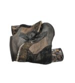 Botine dama  40, imitație de piele, piele, gri,  imblanite - imagine 4