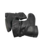 Cizme dama Sds 37, imitație de piele, negru, imblanite - imagine 4