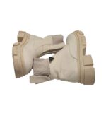 Ghete dama 37, imitatie de  piele, bej - imagine 4