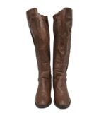 Cizme dama 38, imitație de piele, material textil, maro - imagine 3