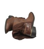 Cizme dama 38, imitație de piele, material textil, maro - imagine 4