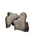 Botine dama 39, material textil, gri - imagine 4