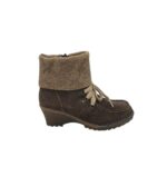 Botine dama Rieker 36, material textil, bej, imblanite