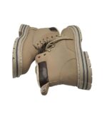 Ghete barbati 43, imitație de piele, bej, imblanite - imagine 4