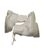 Botine dama 37, imitatie de piele, alb - imagine 4