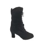 Cizme dama Yessica 40, piele intoarsa, negru