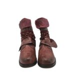 Botine dama 41, imitație de piele, roz - imagine 3