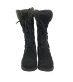 Cizme dama Land's End 39, material textil, piele intoaras, negru , captusite - imagine 3