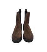 Ghete dama Hogl 40, piele intoarsa, maro - imagine 3