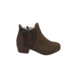 Botine dama Skechers 37, piele, imitatie de piele,  maro