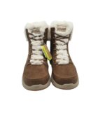 Ghete dama Skechers 38,  imitatie de piele,  maro, imblanite - imagine 3