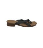 Saboti dama Rieker 39, piele, negru