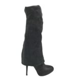 Cizme dama peste genunchi 38, piele, negru