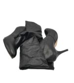 Cizme dama peste genunchi 38, piele, negru - imagine 4