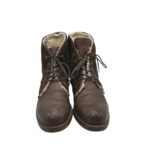 Ghete dama Oxmox 38, piele, maro, imblanite - imagine 3