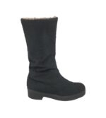 Cizme dama Odenwald 40, material textil, piele, negru, imblanite