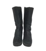 Cizme dama Odenwald 40, material textil, piele, negru, imblanite - imagine 3