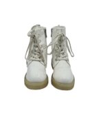 Ghete dama Marco Tozzi 37, imitație de piele, alb - imagine 3