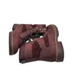 Ghete dama Bench 41, imitație de piele, material textil, visiniu, imblanite - imagine 4