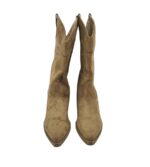 Cizme dama Bershka 39, material textil, maro - imagine 3