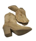 Cizme dama Bershka 39, material textil, maro - imagine 4