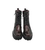 Ghete dama  Marco Tozzi 37, imitatie de piele, visiniu - imagine 3