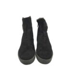 Botine dama 38, piele intoarsa, negru, imblanite - imagine 3