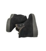 Botine dama 38, piele intoarsa, negru, imblanite - imagine 4