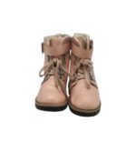 Gheten copii H&M 32, imitație de piele, bej, imblanite - imagine 3