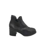 Botine dama Rieker 40, imitație de piele, piele, negru