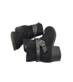 Botine dama Marisa 38, material textil, negru - imagine 4