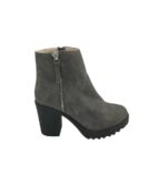 Ghete dama River Island 36, imitatie de piele, gri, imblanite
