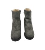 Ghete dama River Island 36, imitatie de piele, gri, imblanite - imagine 3