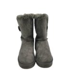 Cizme dama 36, material textil, gri, imblanite - imagine 3