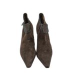 Botine dama Peter Kaiser 38, piele intoarsa, maro - imagine 3